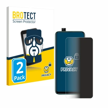 Front side of a product packaging with the brand logo BROTECT. Next to it is the device Huawei P smart Z shown with the corres