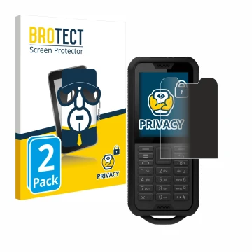 Front side of a product packaging with the brand logo BROTECT. Next to it is the device Nokia 800 Tough shown with the corresp