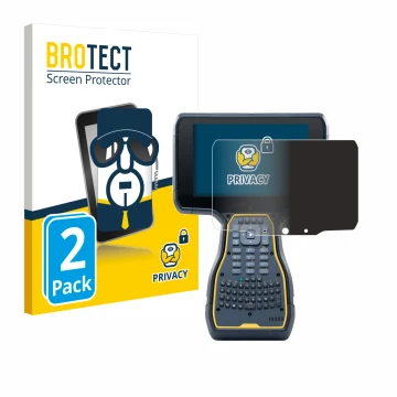 Front side of a product packaging with the brand logo BROTECT. Next to it is the device Trimble TSC7 Controller shown with the