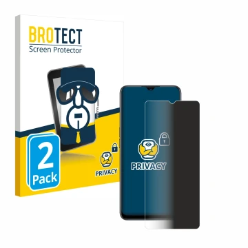 Front side of a product packaging with the brand logo BROTECT. Next to it is the device Oppo Find X2 Lite shown with the corre