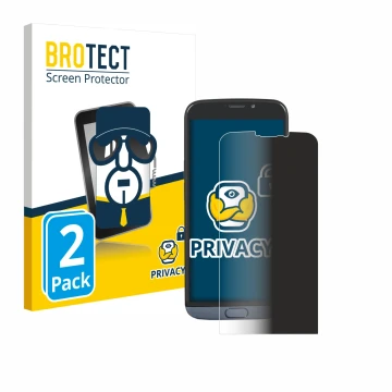 Front side of a product packaging with the brand logo BROTECT. Next to it is the device Doro 8050 shown with the corresponding