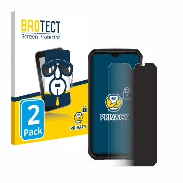 Front side of a product packaging with the brand logo BROTECT. Next to it is the device Ulefone Armor 9 shown with the corresp