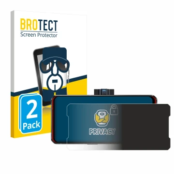 Front side of a product packaging with the brand logo BROTECT. Next to it is the device Lenovo Legion Duel shown with the corr