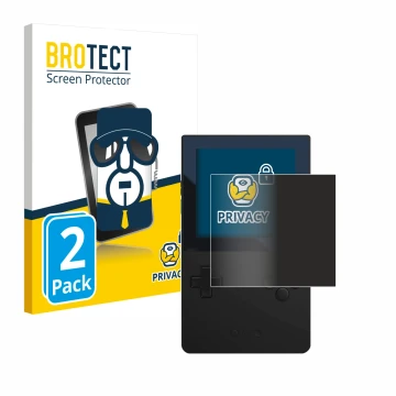 Front side of a product packaging with the brand logo BROTECT. Next to it is the device Analogue Pocket shown with the corresp