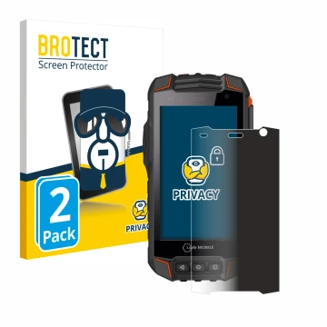 Front side of a product packaging with the brand logo BROTECT. Next to it is the device i.safe MOBILE IS530.1 shown with the c