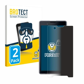 Front side of a product packaging with the brand logo BROTECT. Next to it is the device Bittium Tough Mobile 2 shown with the 