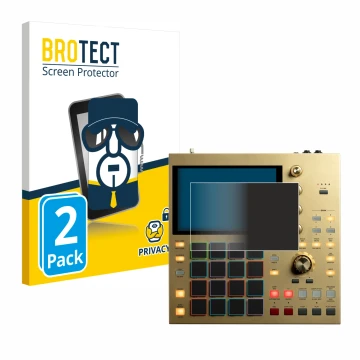 Front side of a product packaging with the brand logo BROTECT. Next to it is the device Akai MPC One shown with the correspond