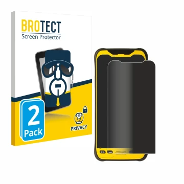 Front side of a product packaging with the brand logo BROTECT. Next to it is the device Trimble TDC600 shown with the correspo