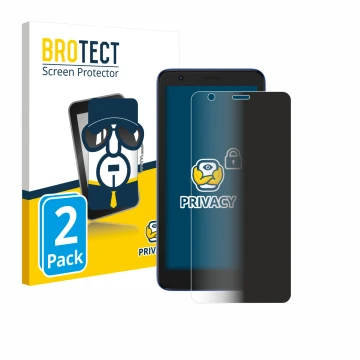 Front side of a product packaging with the brand logo BROTECT. Next to it is the device ZTE Blade L9 shown with the correspond