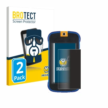 Front side of a product packaging with the brand logo BROTECT. Next to it is the device Vtech Kidicom Max 3.0 shown with the c