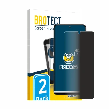 Front side of a product packaging with the brand logo BROTECT. Next to it is the device Xiaomi Redmi Note 11 Pro shown with th