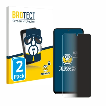 Front side of a product packaging with the brand logo BROTECT. Next to it is the device Xiaomi Redmi Note 11 Pro+ 5G shown wit