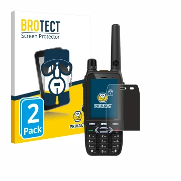 Front side of a product packaging with the brand logo BROTECT. Next to it is the device Motorola MXP600 shown with the corresp