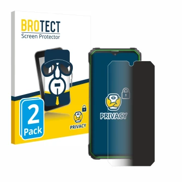 Front side of a product packaging with the brand logo BROTECT. Next to it is the device Blackview BL8800 PRO 5G shown with the
