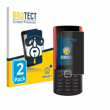 Front side of a product packaging with the brand logo BROTECT. Next to it is the device Nokia 5710 XA shown with the correspon
