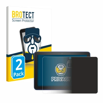 Front side of a product packaging with the brand logo BROTECT. Next to it is the device Amazon Fire HD 8 2022 shown with the c