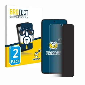Front side of a product packaging with the brand logo BROTECT. Next to it is the device Samsung Galaxy S22 Enterprise Edition 