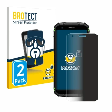 Front side of a product packaging with the brand logo BROTECT. Next to it is the device Doogee S41 Pro shown with the correspo