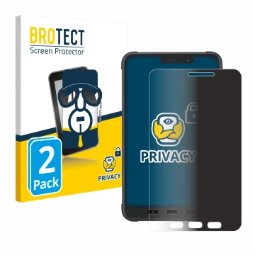 Front side of a product packaging with the brand logo BROTECT. Next to it is the device Samsung Galaxy Tab Active 3 Enterprise