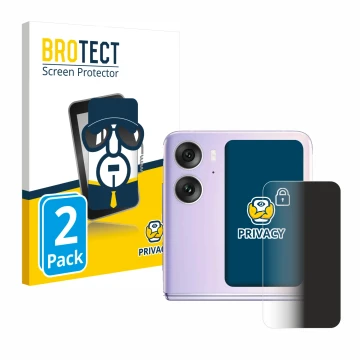 Front side of a product packaging with the brand logo BROTECT. Next to it is the device Oppo Find N2 Flip (Back display) shown
