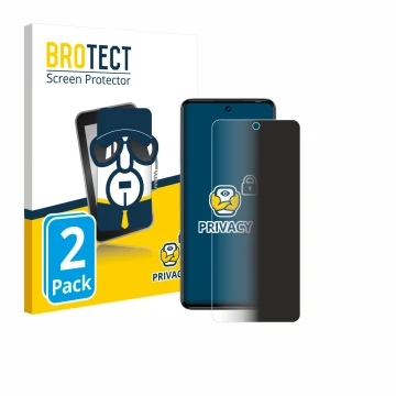 Front side of a product packaging with the brand logo BROTECT. Next to it is the device Tecno Camon 20 Pro 5G shown with the c