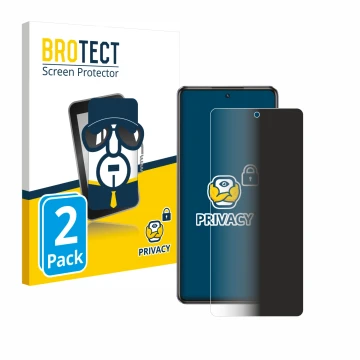 Front side of a product packaging with the brand logo BROTECT. Next to it is the device Infinix Note 30 Pro shown with the cor