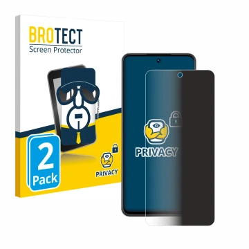 Front side of a product packaging with the brand logo BROTECT. Next to it is the device realme C55 shown with the correspondin