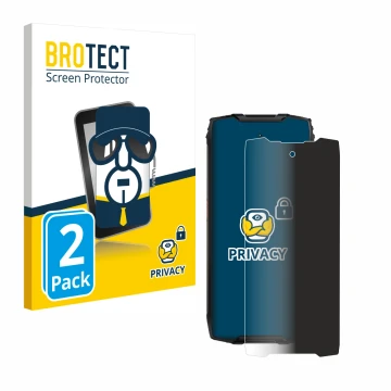 Front side of a product packaging with the brand logo BROTECT. Next to it is the device Blackview BV9300 shown with the corres