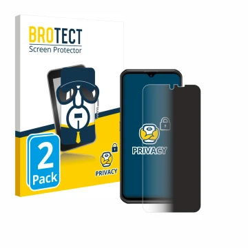 Front side of a product packaging with the brand logo BROTECT. Next to it is the device Ulefone Armor 17 Pro shown with the co