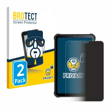 Front side of a product packaging with the brand logo BROTECT. Next to it is the device Oukitel RT3 shown with the correspondi