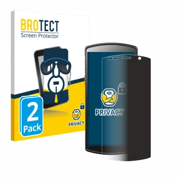 Front side of a product packaging with the brand logo BROTECT. Next to it is the device Urovo DT50 5,7