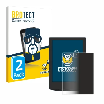 Front side of a product packaging with the brand logo BROTECT. Next to it is the device PocketBook Verse shown with the corres