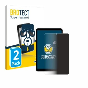 Front side of a product packaging with the brand logo BROTECT. Next to it is the device Alldocube iPlay 50 mini Pro shown with