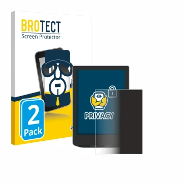 Front side of a product packaging with the brand logo BROTECT. Next to it is the device Vivlio Light HD shown with the corresp