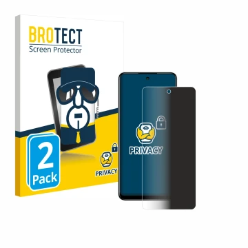 Front side of a product packaging with the brand logo BROTECT. Next to it is the device Infinix Smart 8 Plus shown with the co