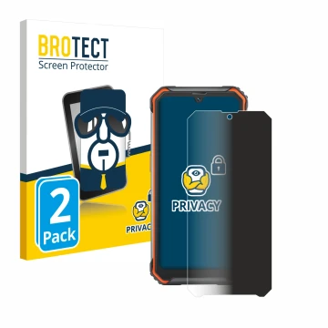 Front side of a product packaging with the brand logo BROTECT. Next to it is the device Blackview BV7200 shown with the corres