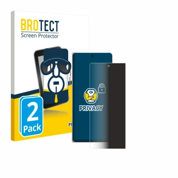Front side of a product packaging with the brand logo BROTECT. Next to it is the device Vivo X Fold3 shown with the correspond