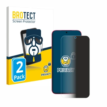 Front side of a product packaging with the brand logo BROTECT. Next to it is the device Huawei Pura 70 shown with the correspo