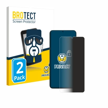 Front side of a product packaging with the brand logo BROTECT. Next to it is the device Blackview Oscal Tiger 10 shown with th