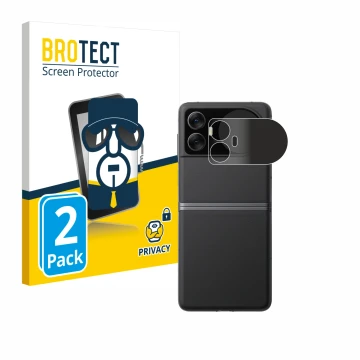 Front side of a product packaging with the brand logo BROTECT. Next to it is the device Blackview Hero 10 (Outer display) show
