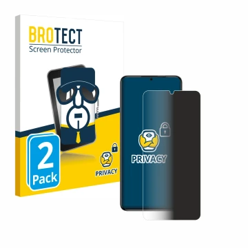 Front side of a product packaging with the brand logo BROTECT. Next to it is the device Oukitel C50 shown with the correspondi