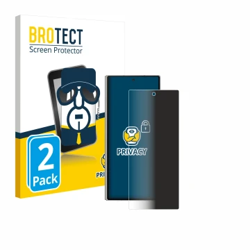 Front side of a product packaging with the brand logo BROTECT. Next to it is the device Samsung Galaxy Z Fold 6 5G shown with 