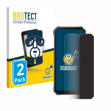 Front side of a product packaging with the brand logo BROTECT. Next to it is the device Fossibot F105 shown with the correspon