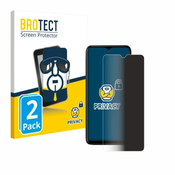 Front side of a product packaging with the brand logo BROTECT. Next to it is the device Nokia G60 5G shown with the correspond