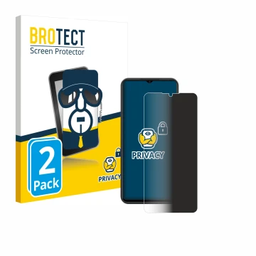 Front side of a product packaging with the brand logo BROTECT. Next to it is the device ZTE Blade A54 shown with the correspon