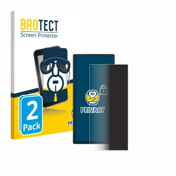 Front side of a product packaging with the brand logo BROTECT. Next to it is the device ZTE Nubia Red Magic 9S Pro shown with 