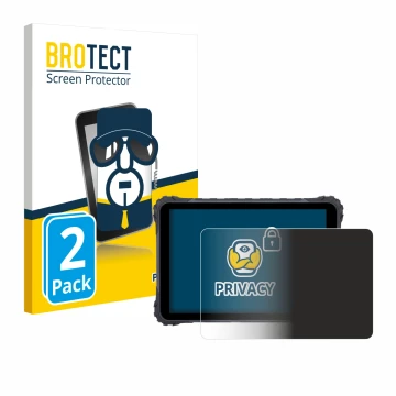 Front side of a product packaging with the brand logo BROTECT. Next to it is the device Topicon MDT865 shown with the correspo