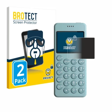 Front side of a product packaging with the brand logo BROTECT. Next to it is the device Punkt MP02 shown with the correspondin