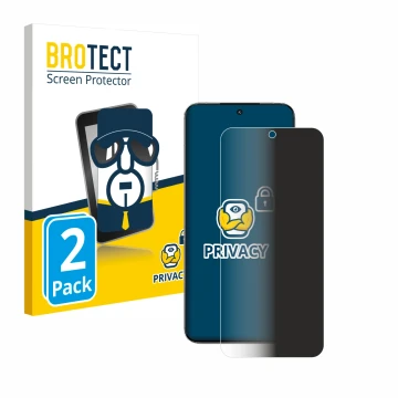 Front side of a product packaging with the brand logo BROTECT. Next to it is the device Xiaomi 15 shown with the corresponding