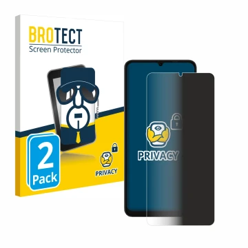Front side of a product packaging with the brand logo BROTECT. Next to it is the device Ulefone Note 20 Pro shown with the cor